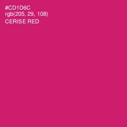 #CD1D6C - Cerise Red Color Image