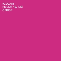 #CD2A81 - Cerise Color Image