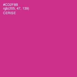 #CD2F8B - Cerise Color Image