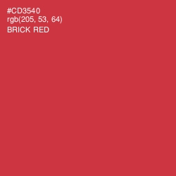 #CD3540 - Brick Red Color Image
