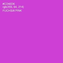 #CD40D6 - Fuchsia Pink Color Image