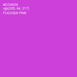 #CD40D9 - Fuchsia Pink Color Image