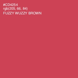 #CD4254 - Fuzzy Wuzzy Brown Color Image