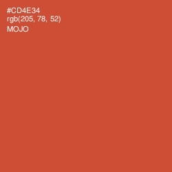 #CD4E34 - Mojo Color Image