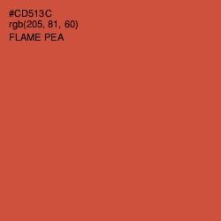 #CD513C - Flame Pea Color Image