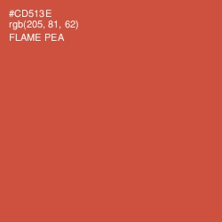 #CD513E - Flame Pea Color Image