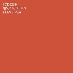 #CD5239 - Flame Pea Color Image