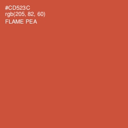 #CD523C - Flame Pea Color Image