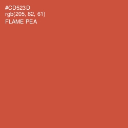 #CD523D - Flame Pea Color Image