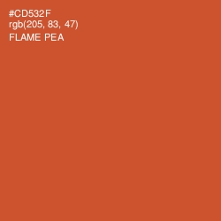#CD532F - Flame Pea Color Image