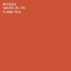 #CD5336 - Flame Pea Color Image