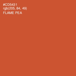 #CD5431 - Flame Pea Color Image