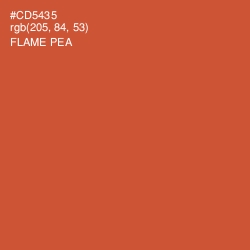 #CD5435 - Flame Pea Color Image