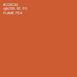 #CD5C33 - Flame Pea Color Image