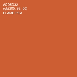 #CD5D32 - Flame Pea Color Image