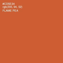 #CD5E34 - Flame Pea Color Image