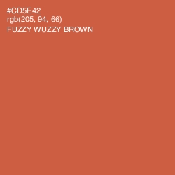 #CD5E42 - Fuzzy Wuzzy Brown Color Image