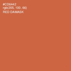 #CD6442 - Red Damask Color Image