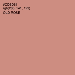 #CD8D81 - Old Rose Color Image