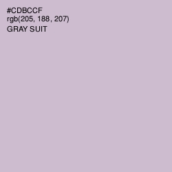 #CDBCCF - Gray Suit Color Image