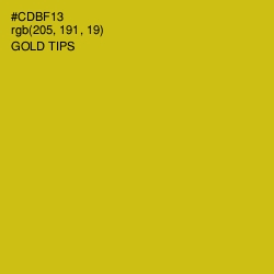 #CDBF13 - Gold Tips Color Image