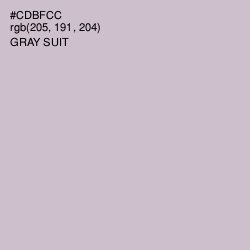 #CDBFCC - Gray Suit Color Image