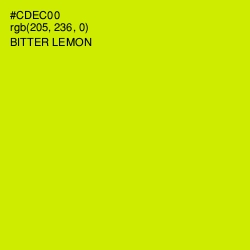 #CDEC00 - Bitter Lemon Color Image