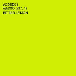 #CDED01 - Bitter Lemon Color Image