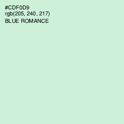 #CDF0D9 - Blue Romance Color Image