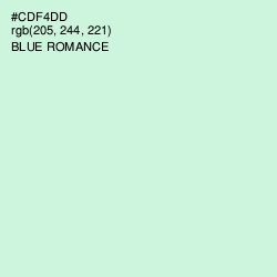 #CDF4DD - Blue Romance Color Image
