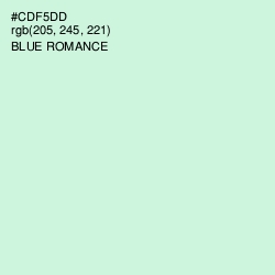 #CDF5DD - Blue Romance Color Image