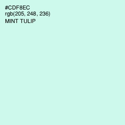 #CDF8EC - Mint Tulip Color Image