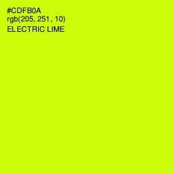 #CDFB0A - Electric Lime Color Image