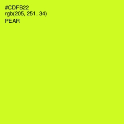 #CDFB22 - Pear Color Image