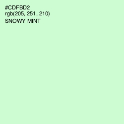 #CDFBD2 - Snowy Mint Color Image