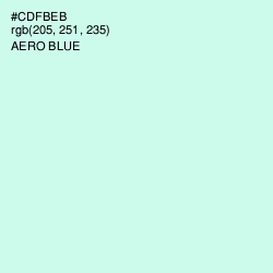 #CDFBEB - Aero Blue Color Image
