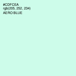 #CDFCEA - Aero Blue Color Image