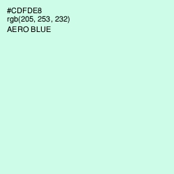 #CDFDE8 - Aero Blue Color Image