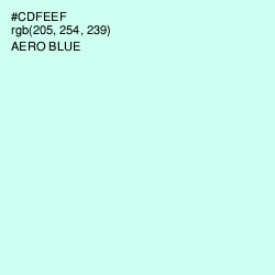 #CDFEEF - Aero Blue Color Image