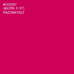 #CE0057 - Razzmatazz Color Image