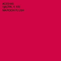 #CE0445 - Maroon Flush Color Image