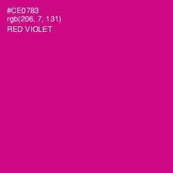 #CE0783 - Red Violet Color Image