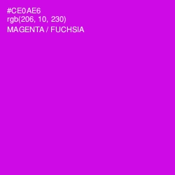 #CE0AE6 - Magenta / Fuchsia Color Image