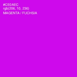 #CE0AEC - Magenta / Fuchsia Color Image