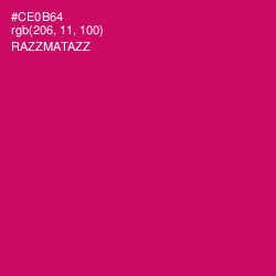 #CE0B64 - Razzmatazz Color Image