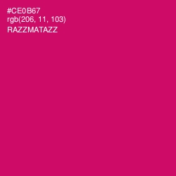 #CE0B67 - Razzmatazz Color Image