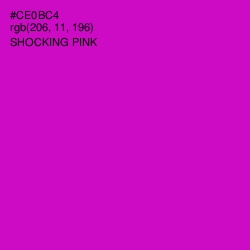 #CE0BC4 - Shocking Pink Color Image