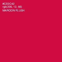 #CE0C42 - Maroon Flush Color Image