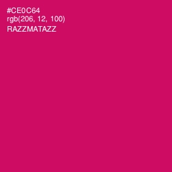 #CE0C64 - Razzmatazz Color Image