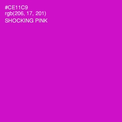 #CE11C9 - Shocking Pink Color Image